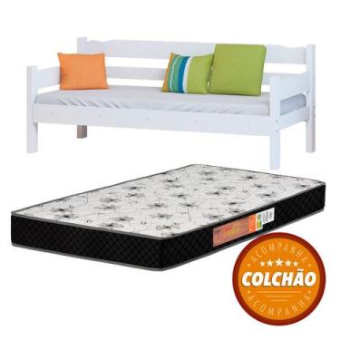 Imagem de Sofa Cama Cor Branco + Colchão - Nemargi