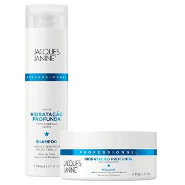 Imagem de Kit Jacques Janine Hidratação Profunda Shampoo 240ml Máscara 80g