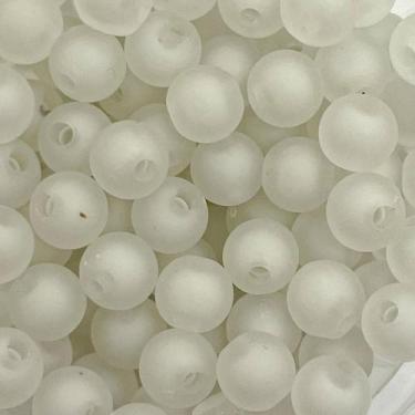 Imagem de Miçanga Bola Fosca 8mm Com Miolo Colorido Candy Para Pulseira Infantil
