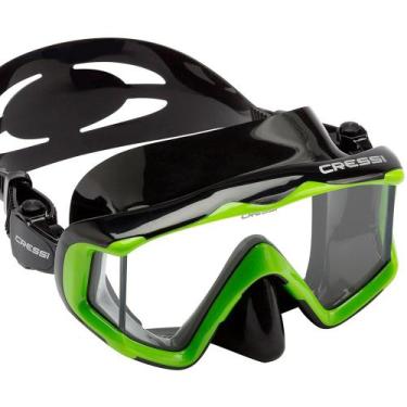 Imagem de Máscara de Mergulho Cressi Pano 3, Preto, Verde