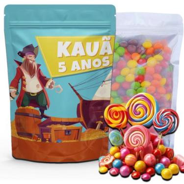 Imagem de Kit Festa Com 5 Saquinhos Em Pé 12x19cm Vários Temas - Mundo da Bina, 