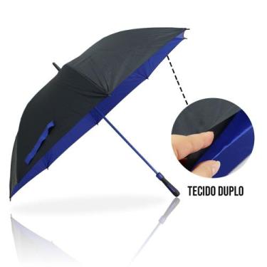 Imagem de Guarda Chuva Portaria Automático Colorido Tecido Duplo Reforçado Grand