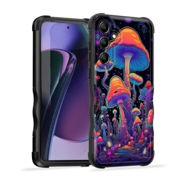 Imagem de EFGWSDER Capa para Galaxy S24 FE, [camada dupla] [proteção contra quedas de grau militar de 3,5 m] Capa resistente à prova de choque para Samsung Galaxy S24 FE 5G 6,7 polegadas 2024, Magic Mushrooms