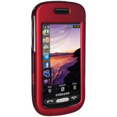 Imagem de Amzer Capa rígida de cristal emborrachado para Samsung Solstice A887 - Vermelho