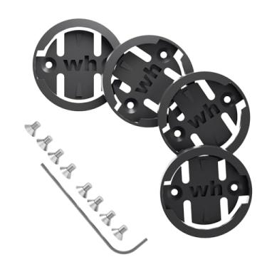 Imagem de Suporte de computador de bicicleta para Wahoo - Adaptador de inserção de montagem de 4 peças para Wahoo Elemnt Bolt Mini Roam Out Front Bike Mount, base de substituição de suporte de computador de