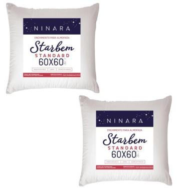 Imagem de Kit 2 Enchimento Recheio Almofadas Refil 60x60 Branco - NINARA