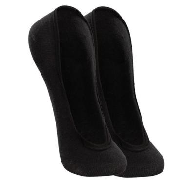 Imagem de Meia Sapatilha FEMININA Lupo Algodão  COM Silicone 3287, Preto, G 41-4