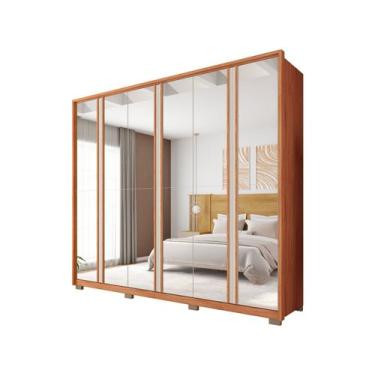 Imagem de Guarda-roupa Casal com Espelho 6 Gavetas 6 Portas Caemmun Gladiador, F