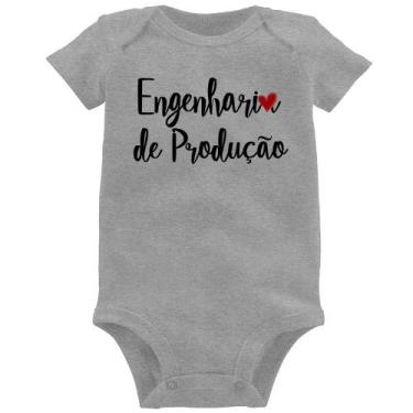 Imagem de Body Bebê Engenharia de Produção - Foca na Moda, Cinza, G