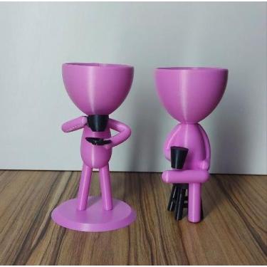 Imagem de Kit  Vasinhos Decorativo Robert Plant Bob Para Suculentas - 3DB Wonder