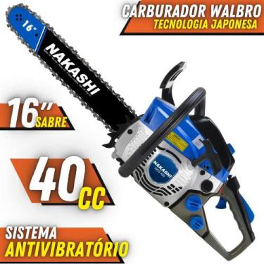 Imagem de Motosserra Profissional Nakashi NCS400 40,1cc Alto Desempenho Pra Cort
