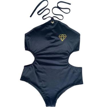 Imagem de Body Maiô Preto Estampa Refletiva - Gringas Model