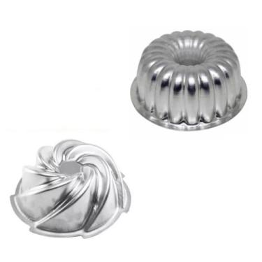 Imagem de Kit De 1 Forma De Bolo Vulcão + 1 Forma Decorada Suíça Gomada Alta Alu