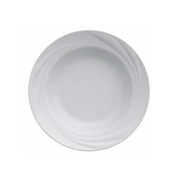 Imagem de Jogo 8 Pratos Fundo Moinho 23cm Relevo Porcelana Branca Germer - Germe