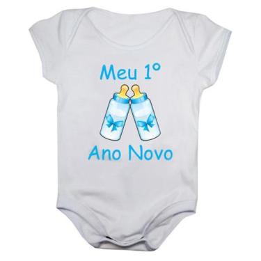 Imagem de Body de bebê manga curta meu primeiro ano novo - Calupa, 6-9M