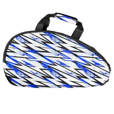 Imagem de Raqueteira Dupla de Beach Tennis BT112 Branca e Azul - Teisen - Teisen