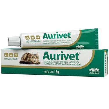 Imagem de Aurivet Otológico Oleosa Otites Antimicótico Analgésica 13g - Vetnil