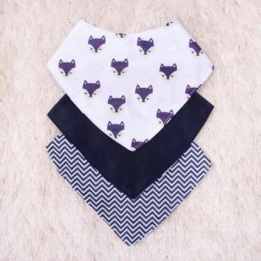 Imagem de Kit 03 babadores infantil (Tipo bandana) - várias estampas - Era uma v