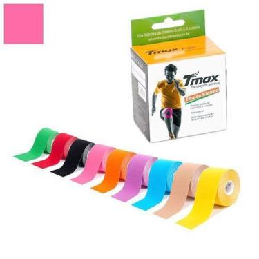 Imagem de Fita Kinésio Bandagem Adesiva Funcional Profissional Tmax, Rosa