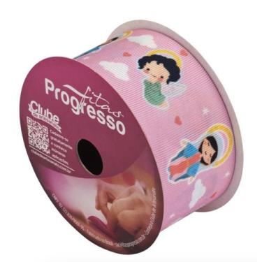 Imagem de Fita Gorgurão Cor 264 Nossa Senhora e Anjos 38 mm 10 Mts Fitas Progres