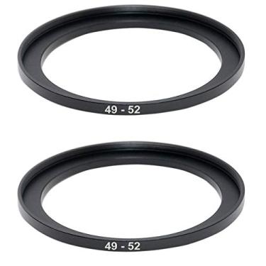 Imagem de (2 peças) Adaptador de anel elevador de 49-52 mm, anel de filtro de 49 mm a 52 mm, anel de aumento de 49 mm macho 52 mm fêmea para lente de câmera DSLR e filtros infravermelhos ND UV CPL