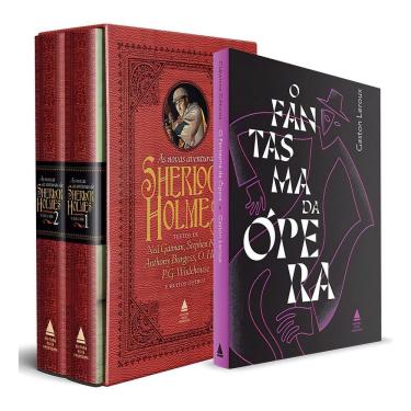 Imagem de Kit Box Novas Aventuras De Sherlock + o Fantasma Da Ópera