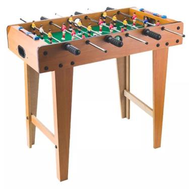 Imagem de Mesa de Pebolim Totó Estádio Jogo Infantil de Futebol 18 Jogadores Com