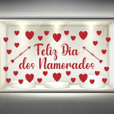 Imagem de Adesivo Para Vitrine Dia Dos Namorados - AUM Adesivos