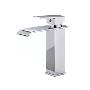 Imagem de Torneira Cascata Banheiro Cromada Misturador Monocomando - Orion