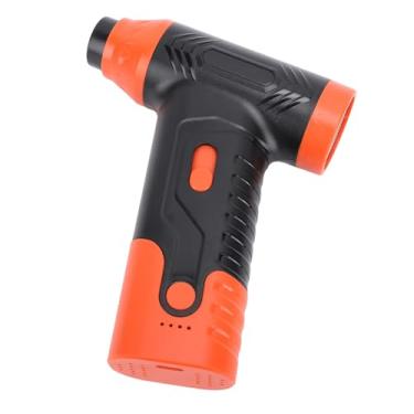 Imagem de Espanador de Ar Elétrico, Ventilador Turbo Portátil Portátil, Motor Sem Escova Eficiente de 130000 Rpm para Exterior para Teclado de Computador (Preto Laranja)