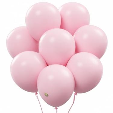 Imagem de Balões biodegradáveis AFTERLOON® 24 peças rosa bebê 25 cm, cor fosca engrossada extra forte látex hélio flutuante, multicolorido colorido a granel balão globos para decoração de festas infantis
