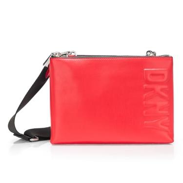 Imagem de DKNY Bolsa transversal casual com textura de seixo, chili, Chili