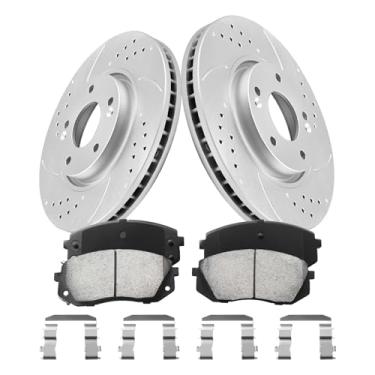 Imagem de Anpulsero Fiwriluvx Anpulsero Automotive Substituição Kits de Freio Pastilhas de Freio Dianteiro e Rotores Kit Compatível com 2011 2012 2013 2014 2015 2016 Kia Sportage, Freios e R (2010-2015 Tucson (