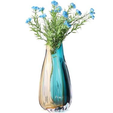 Imagem de Vaso de cor dupla de buzinas de vidro (alto)