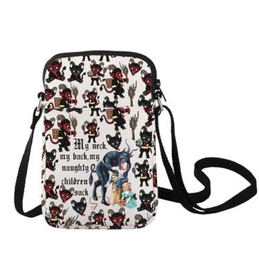 Imagem de LEVLO Bolsa tiracolo Krampus Christmas Demon Fans Gift My Neck My Back My Naughty Sack Krampus, My Neck C Bag