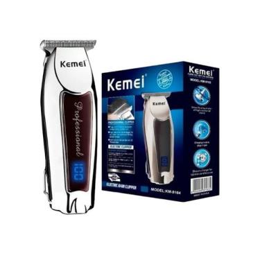 Imagem de Maquina Acabamento Barba Km-9164 Profissional Kemei Aço Inox, Maquina 