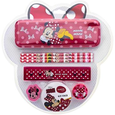 Imagem de Kit Escolar Minnie com Estojo Metálico 7 peças Molin