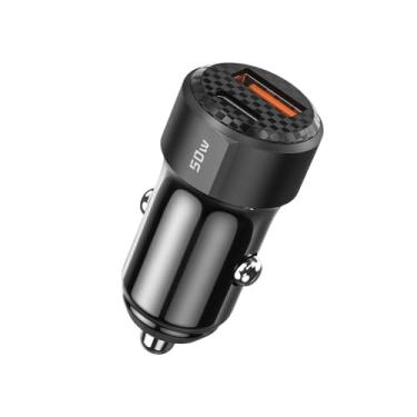 Imagem de Carregador Veicular Toocki 50W Dual Port USB-C e USB-A