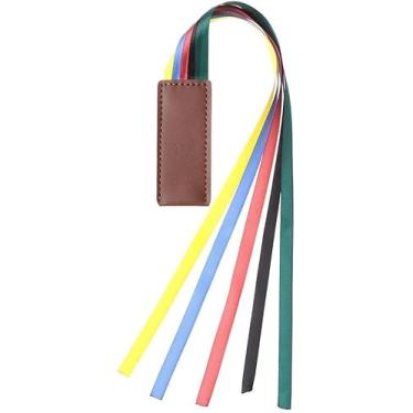 Imagem de Marcadores de página coloridos de fita da Bíblia, magnéticos, vintage, de couro artificial, classificadores de leitura de livros coloridos, marcadores de página criativos, fitas de várias páginas,