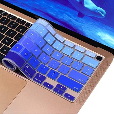 Imagem de Capa de silicone para teclado MacBook Air 33.0 cm A2337 M1 Chip lançado em 2020 Touch ID & Retina Display versão EUA ultrafina protetor de teclado acessórios de pele, azul