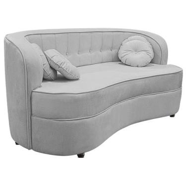 Imagem de Sofá Curvo 2 Lugares Orgânico Sala Recepção Escritório Decorativo Luxo