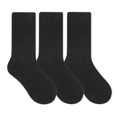 Imagem de Kit 3 Pares de Meia Cano Longo Masculina - SELENE, Preto, U
