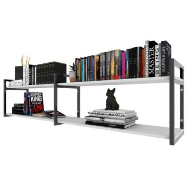 Imagem de Prateleira industrial moveis escritorio quarto estante infantil livro 