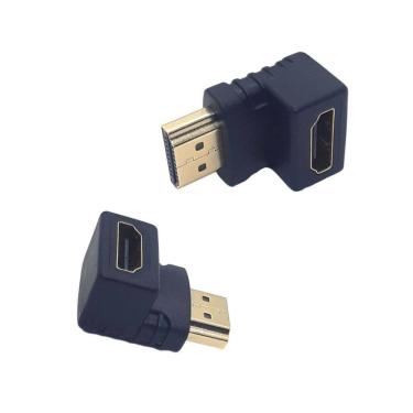 Imagem de Kit 5 Adaptadores Hdmi Macho X Fêmea 90 Graus Prático