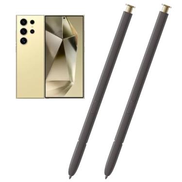 Imagem de Pacote com 2 canetas de substituição para Galaxy S24 Ultra S, compatível com Samsung Galaxy S24 Ultra, S24 Stylus Pen para Galaxy S24 Ultra Touch S, versão dos EUA, EJ-PS928BYEGUS, sem Bluetooth (ouro