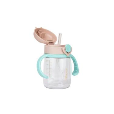 Imagem de Copo de Transição com Canudo Colors Neutro  220ml, Antivazamento - Ger