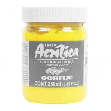 Imagem de Tinta Acrílica 250ml G1 122 Amarelo Cadmio Claro Corfix, 122 - AMARELO
