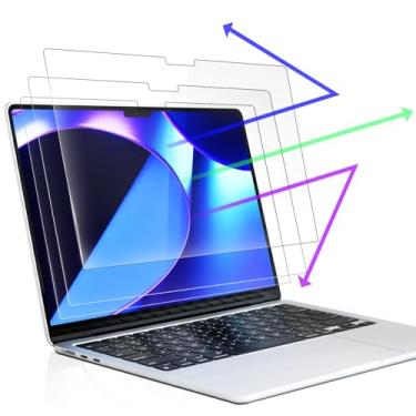 Imagem de Peslv Pacote com 3 protetores de tela antiluz azul para MacBook Air de 15 polegadas (2023-2025, M2 M3 M4)-A2941 A3114 A3241, 15,3 polegadas Mac Laptop Filtro de brilho bloqueador UV protetor protetor
