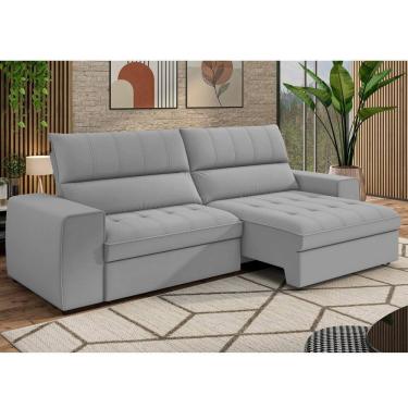Imagem de Sofá 3 Lugares Retrátil e Reclinável 235 Cm Ac220 Barcelona Cinza