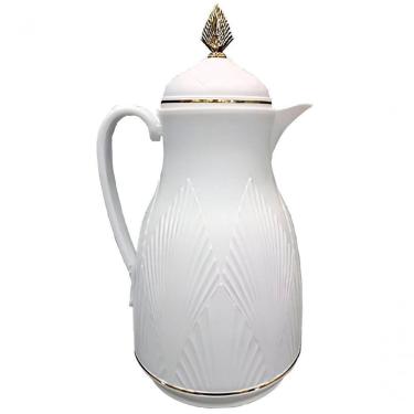 Imagem de Garrafa Térmica De Mesa Branco 1 Litro Chimarrão Chá Leite